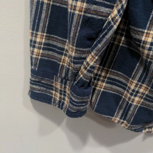 Red Head Brand Mens Button Up LS Flannel Size L Navy Outdoors Casual Bass Pro - Picture 7 of 12